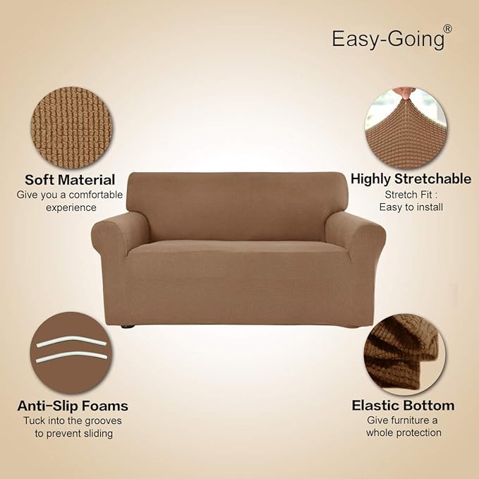 Easy-Going Stretch Sofa Slipcover 1-Piece Sofa Cover Furniture Protector Couch - Image 3