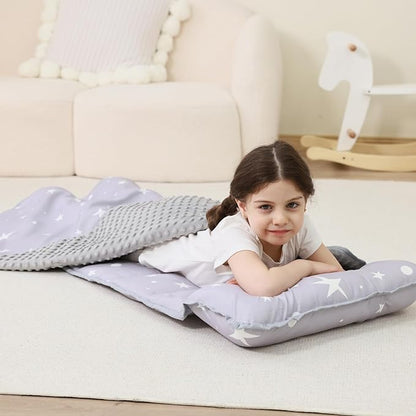 Toddler Nap Mat with Pillow and Blanket, Extra Large Rolled Napping Mats - Image 9