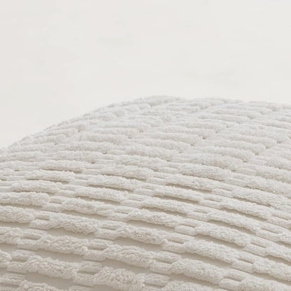 Fancy Homi 4 Packs Pure White Decorative Throw Pillow Covers 22x22 Inch - Image 5