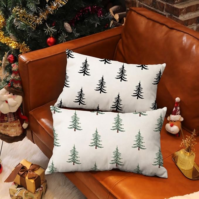 DFXSZ Christmas Pillow Covers 12x20 inch Set of 2 Christmas Tree Decorative - Image 5