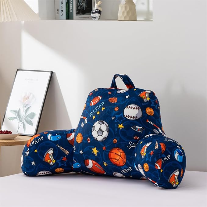 NTBED Sport Ball Collection Printed Reading Pillow Bed Wedge Backrest - Image 2