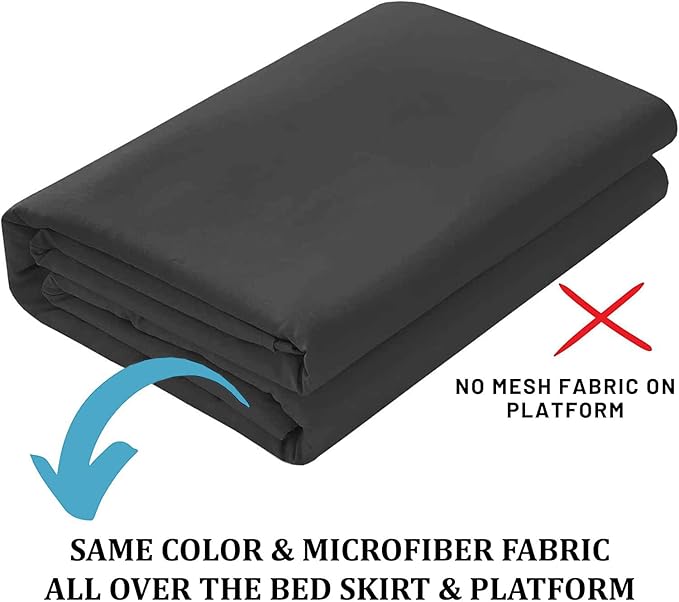 SKY BEDDINGS - Queen Size Ruffled Bed Skirt - 14 Inch Drop Dust Ruffle Bed - Image 5