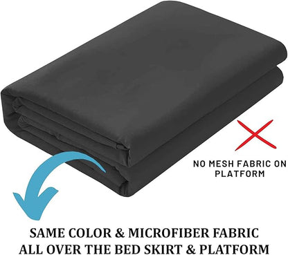 SKY BEDDINGS - Queen Size Ruffled Bed Skirt - 14 Inch Drop Dust Ruffle Bed - Image 5