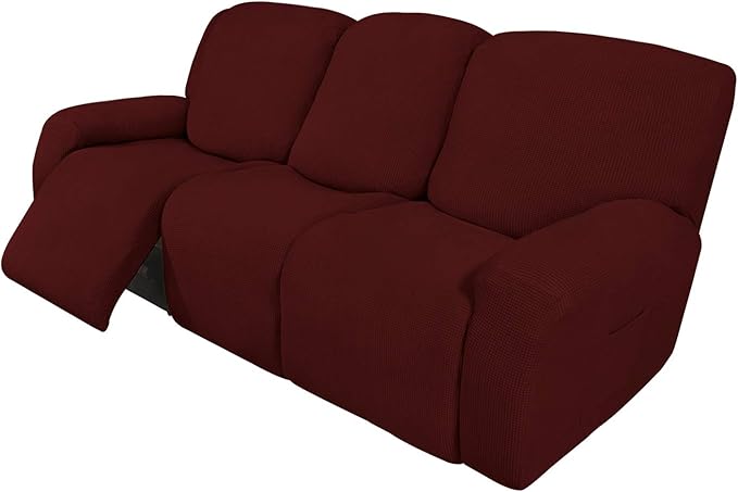 Easy-Going 8 Pieces Recliner Sofa Stretch Sofa Slipcover Sofa Cover Furniture by Easy-Going