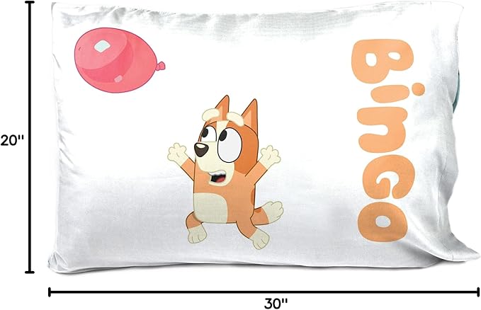 Jay Franco Bluey & Bingo 1 Single Reversible Pillowcase - Image 6