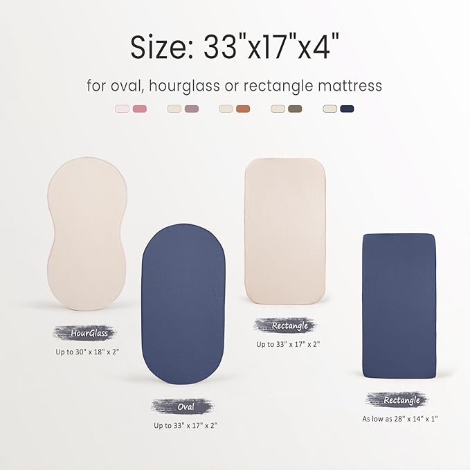 lulumoon Baby Muslin Bassinet Sheets: Cotton Bassinet Sheets Neutral - Image 2