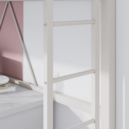 sha cerlin loft bed twin size with ladder, view 9
