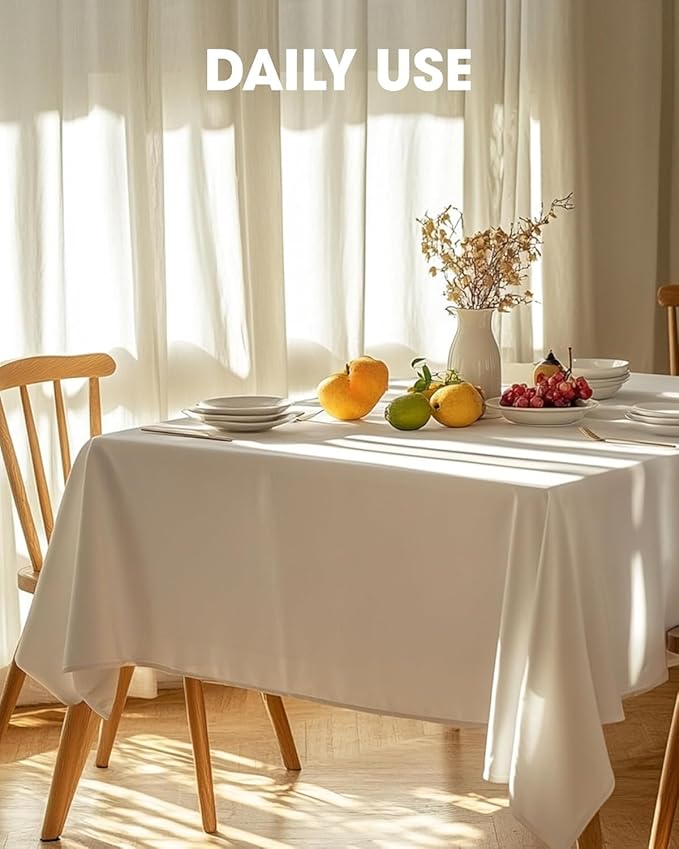 Pureegg Rectangle Table Cloth 60" x 102" – 8 Packs, Durable Polyester - Image 7