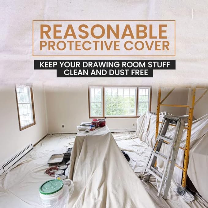 ZUPERIA Canvas Drop Cloth for Painting Pure Cotton Painters Drop Cloth for - Image 7