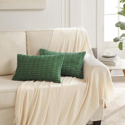 Fancy Homi 4 Packs Green Decorative Throw Pillow Covers 14x24 Inch - Image 6