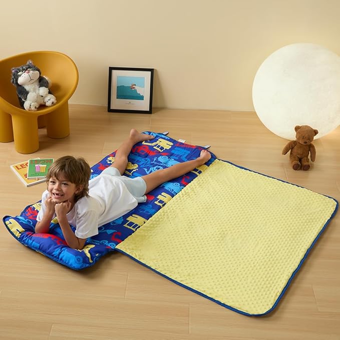 beeweed Toddler Nap Mat, Rollup Design Kid Sleeping Mat - Image 7
