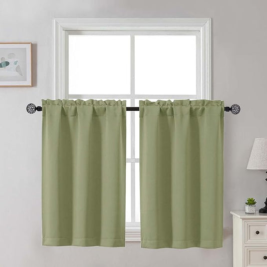 Gwine Sage Green Blackout Curtains by Gwine