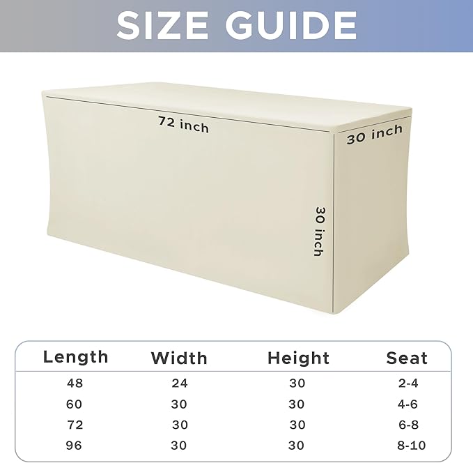 Nasitos Fitted Table Covers Stretch Spandex - Image 7