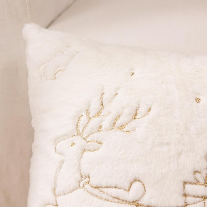 Christmas Embroidered Throw Pillow Cover - Image 7