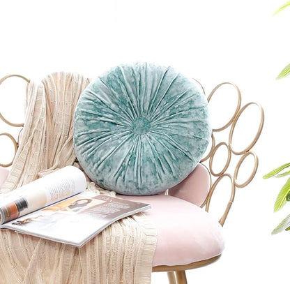 S_SSOY Round Throw Pillow for Couch Pumpkin Velvet Decorative Small Floor - Image 2