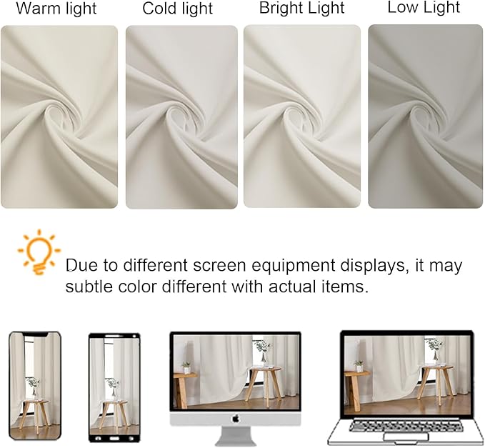 Gwine 24 Inch Length Kitchen Curtains Sets, Light Filtering Half Window Short - Image 6