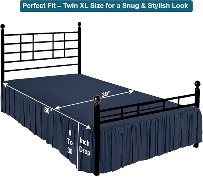 Shreem Linen Ruffled Bed Skirt - Image 5