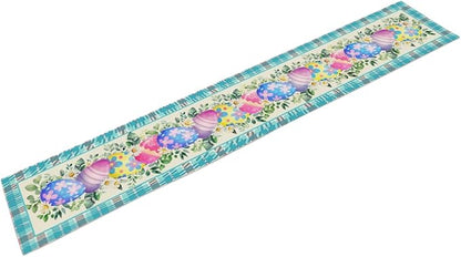 Easter Table Runner, Easter Eggs Linen Farmhouse Table Runners, Easter Kitchen - Image 2