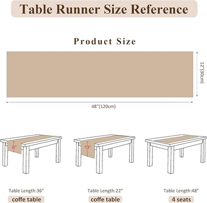 Burlap Boho Table Runner Farmhouse Rustic Jute Macrame Woven Dining Table Runner - Image 4