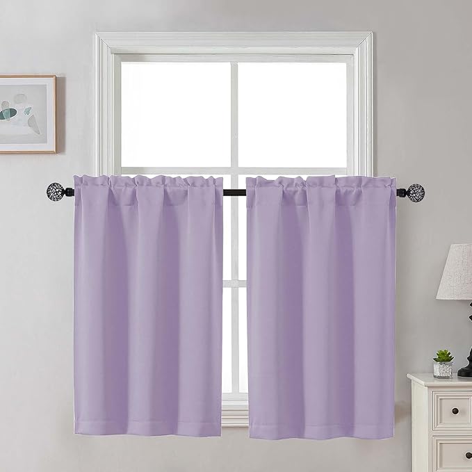 Gwine Kitchen Curtains for Small Window Treatment, Light Filtering Short Cafe by Gwine