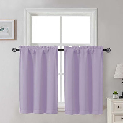 Gwine Kitchen Curtains for Small Window Treatment, Light Filtering Short Cafe by Gwine