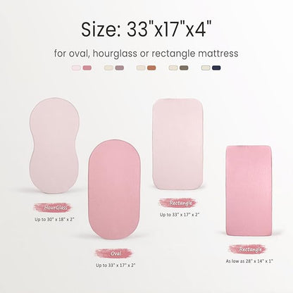 lulumoon Baby Muslin Bassinet Sheets: Cotton Bassinet Sheets Neutral - Image 2