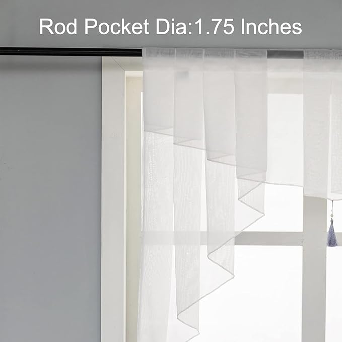 PearAge Swag Sheer Valance Curtains - Image 5