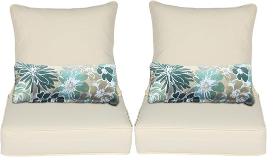 Aoodor Outdoor Chair Cushion, 23 x 26 Inch Water-Resistant, Fade-Resistant by Aoodor