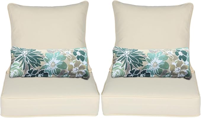Aoodor Outdoor Chair Cushion, 24 x 24 Inch Water-Resistant, Fade-Resistant by Aoodor