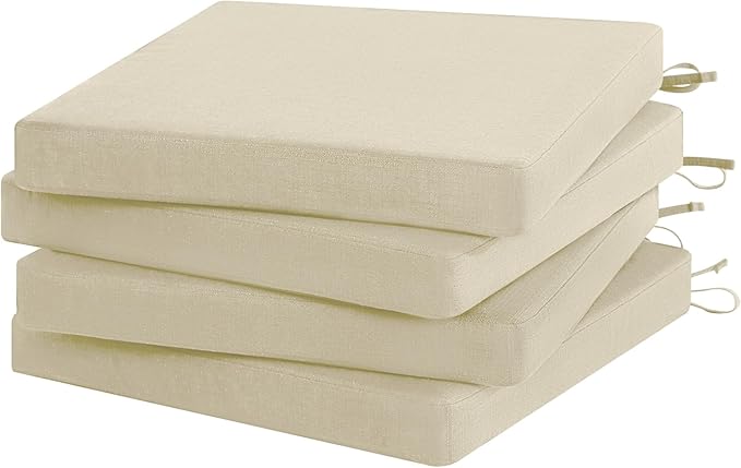 Favoyard Outdoor Chair Cushion Set of 4 Rainproof & Color Fade Resistant 17 x by OutdoorFurnitureAccessories