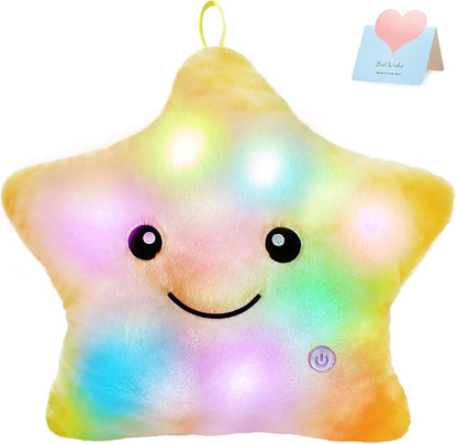 WEWILL 13'' Creative Twinkle Star Glowing LED Night Light Plush Pillows Stuffed by WEWILL