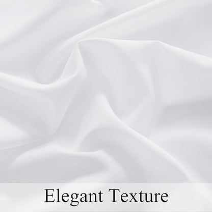 NICETOWN 4 Panels Pure White Privacy Sheer Curtains 52 x 63 Inches, - Image 6