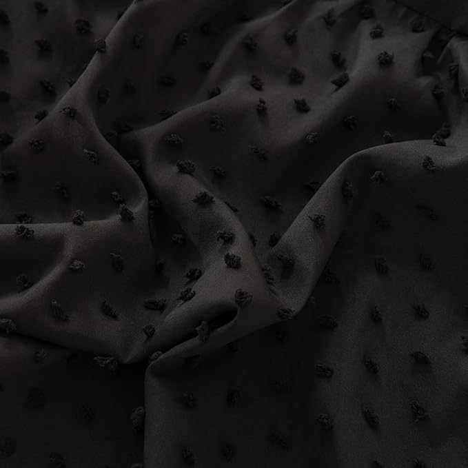 Tufted Dot Bed Skirt King Size Ruffled Bed Skirt - Image 4