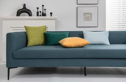 Couch Pillow Cases 24x24 Chartreuse: 2 Pack Cozy Soft Velvet Square Throw - Image 6
