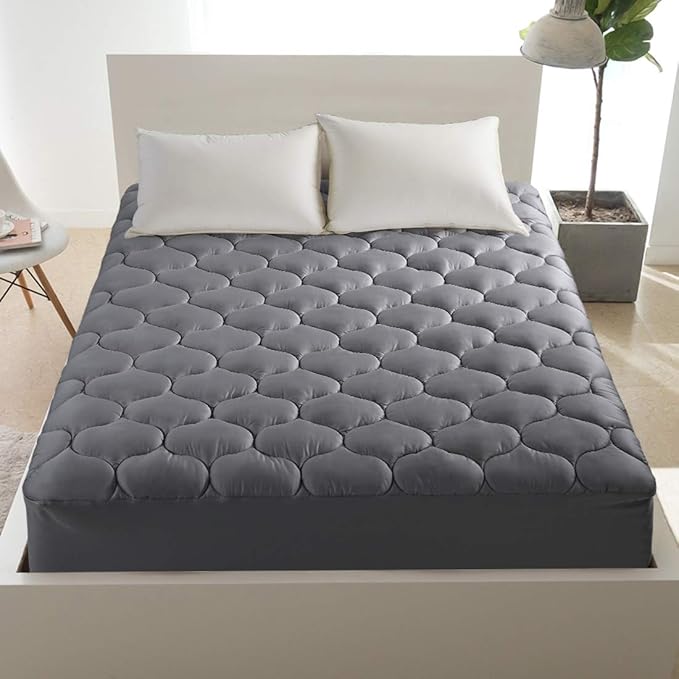 LEISURE TOWN King Mattress Pad Fitted Quilted Cotton Mattress Cover Cooling - Image 7