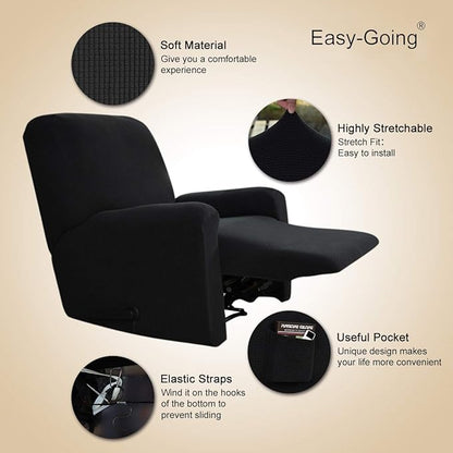 Easy-Going Recliner Stretch Sofa Slipcover Sofa Cover 4-Pieces Furniture - Image 3