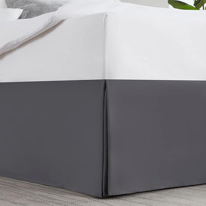 Nestl Dark Gray Full XL Bed Skirt - Image 2
