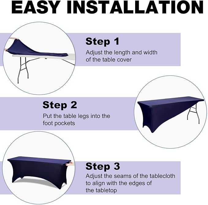 Trlyc 1 Pack 6FT Spandex Table Cloth - Image 4