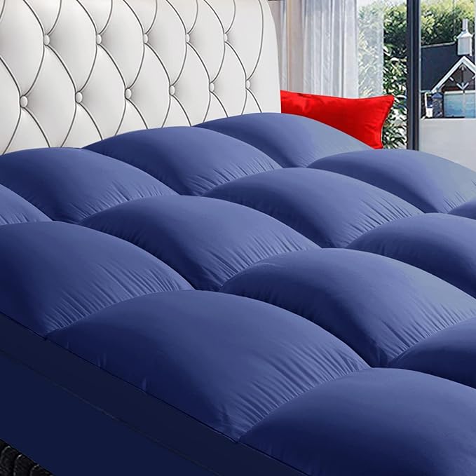 COONP King Mattress Topper, Extra Thick Pillowtop, Cooling Plush Mattress Pad by COONP