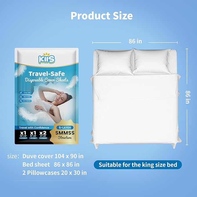KIIS Travel-Safe Disposable Cover Sheets - Image 7