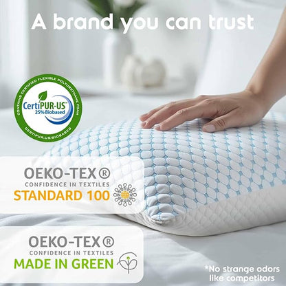 Nestl Cooling Kids Pillow for Sleeping 1 Pack, Luxury Shredded Memory Foam - Image 7
