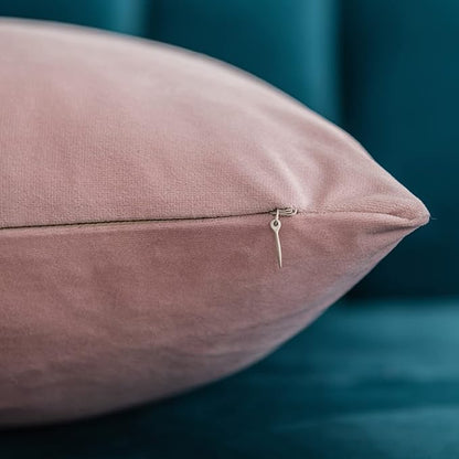 12x20 Throw Pillow Covers Pink: 2 Pack Cozy Soft Velvet Rectangular Decorative - Image 2