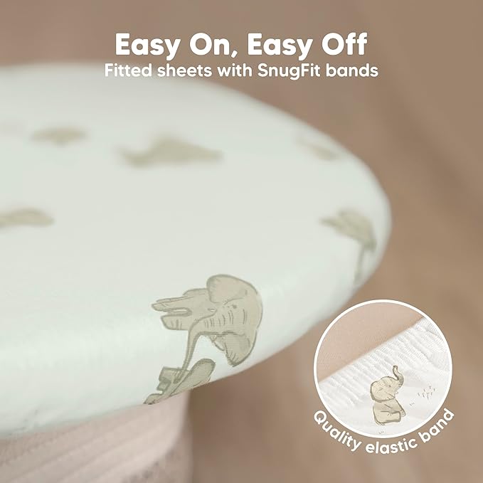 2-Pack Baby Bassinet Sheets Girl, Boy - Image 5