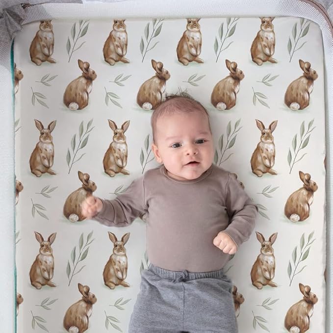 Pack n Play Sheets, BROLEX 2 Pack Mini Crib Sheets, Stretchy Portable Fitted - Image 7
