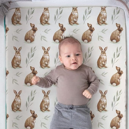 Pack n Play Sheets, BROLEX 2 Pack Mini Crib Sheets, Stretchy Portable Fitted - Image 7