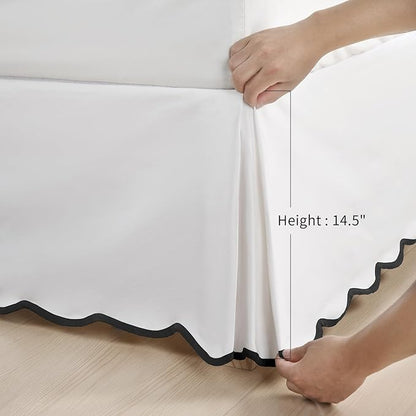 HIG Off-White Chic Twin XL Bed Skirt - Image 5