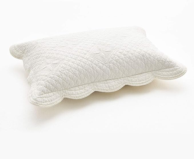 Sage Garden Luxury Pure Cotton Quilted Standard Pillow Sham 20'' x 26'' - Image 2