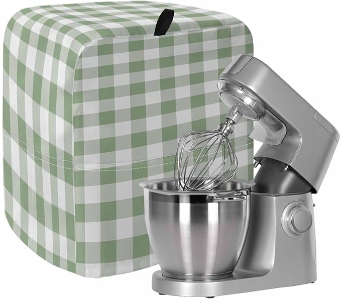 Green Plaid Stand Mixer Dust Cover by Unknown