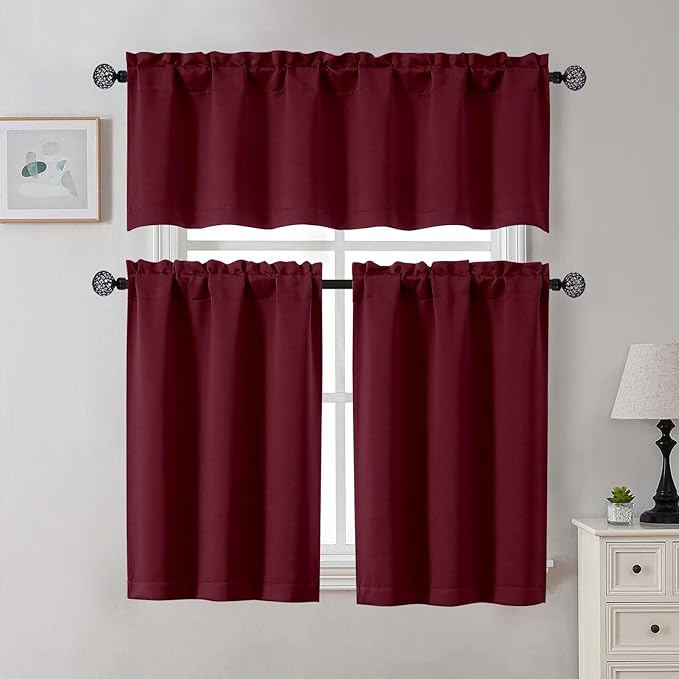 Gwine Short Curtains for Bedroom 45 Inches Long, Short Half Window Kitchen - Image 3