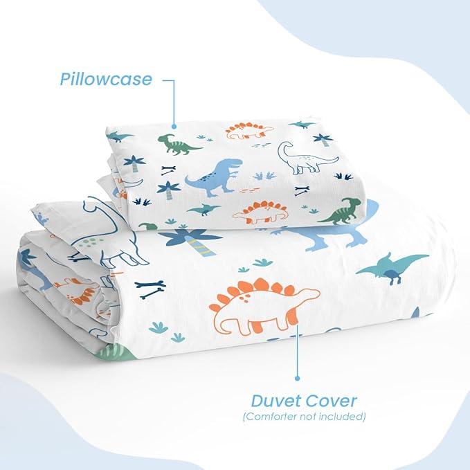 SANDJEST Dinosaur Duvet Cover Sets Twin Size - Image 4